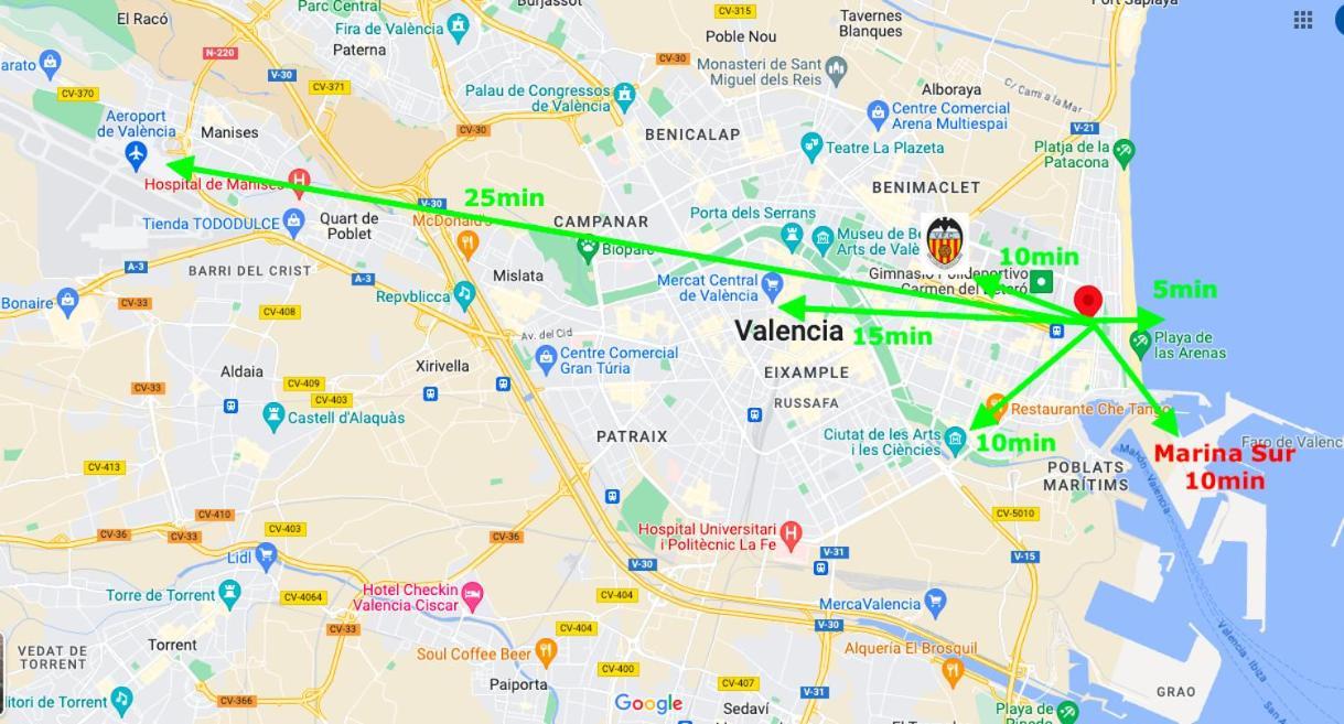 Best Valencia Beach Rooms-Shared Flat Kültér fotó